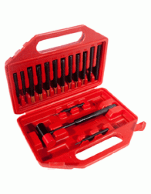 Winchester Punch-hammer Set - 15 Pc Brass & Steel Punch