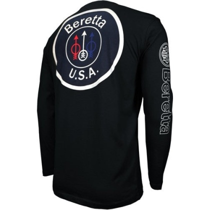 Beretta T-shirt Long Sleeve - Usa Logo Large Black