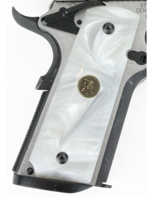 Pachmayr Grips 1911 Full Size - White Pearl Smooth