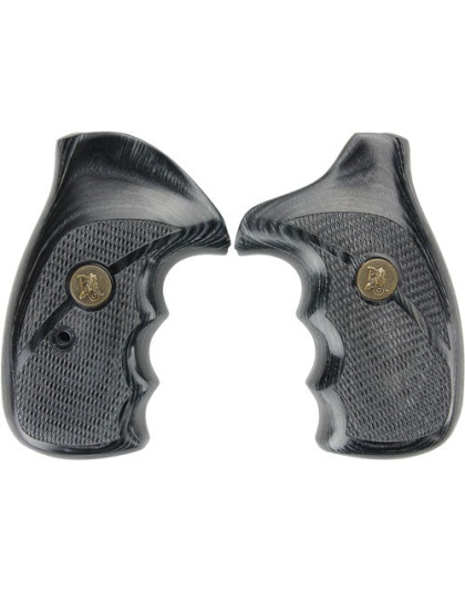 Pachmayr Laminated Wood Grips - S&w K&l-frame Rnd.butt Blk-gr<