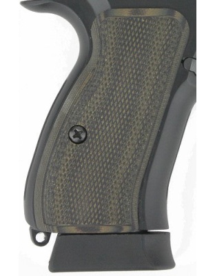 Pachmayr Dominator G10 Grips - Cz75 Compact Grn-blk Checker<