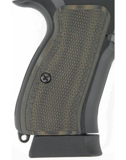 Pachmayr Dominator G10 Grips - Cz75 Compact Grn-blk Checker<