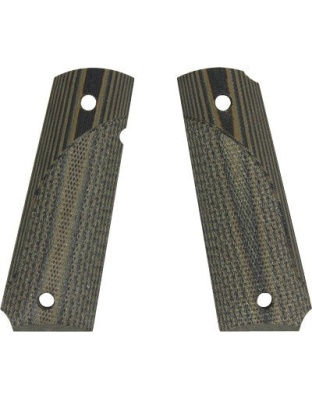 Pachmayr Dominator G10 Grips - For 1911 Green-black Checkered