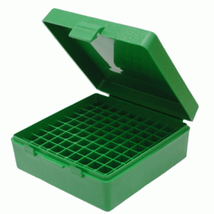 Mtm Ammo Box .38-.357 - 100-rounds Green