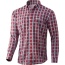 Nomad Stretch Lite Plaid Ls - Button Down Navy-red Large