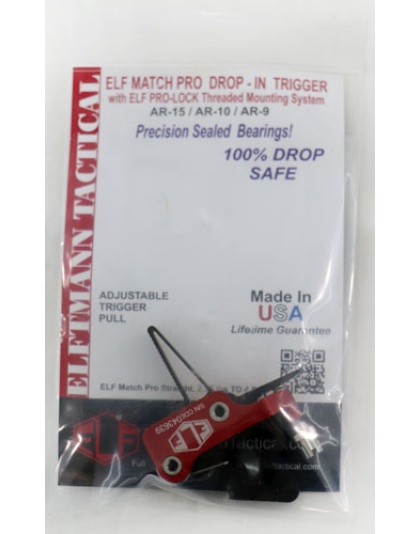 Elftmann Trigger Ar-15 Match - Pro Strait Fngr Adj 2.75-4lbs.