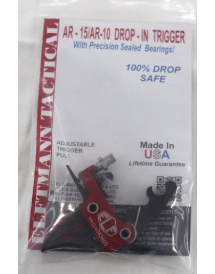 Elftmann Trigger Ar-10 Match - Curved Finger Adj 2.75-4lbs.