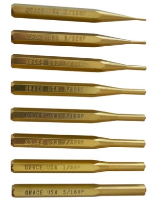 Grace Usa Punch Set - Roll Pin Punch Set Of 8 Brass