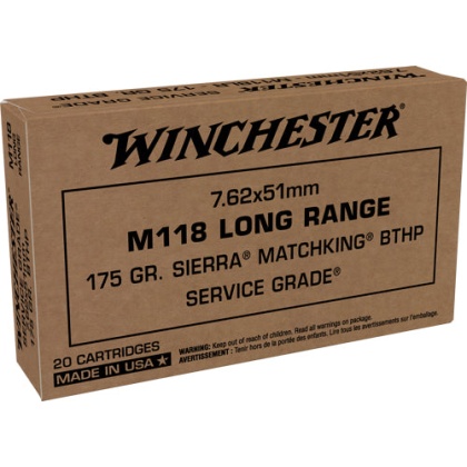 Win Ammo 7.62x51mm 175gr. - Matchking Bthp 20-pack