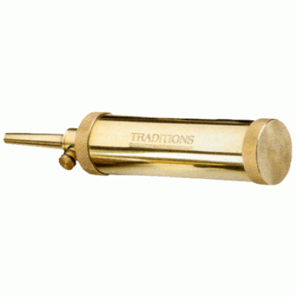 Traditions Deluxe Powder Flask - Brass W-30 Grain Spout