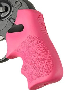 Hogue Grips Tamer Ruger Lcr - Pink W-finger Groove