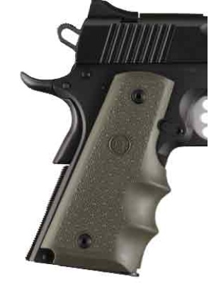 Hogue Grips Colt Govt Model - W-finger Grooves Od Green